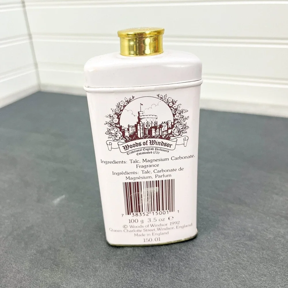 Vintage Woods‎ of Windsor 1985 Talcum Powder Lavender 100g England 80% full